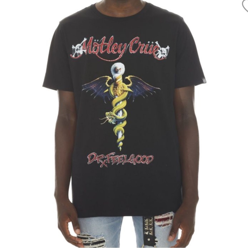 Cult of Individuality Motley Crue Black Short Sleeve‎ Tee small